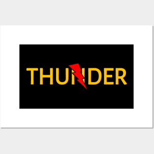 Thunder Typography Posters and Art